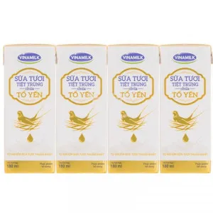 Sữa Tươi Tiệt Trùng Chứa Tổ Yến 24x180ml