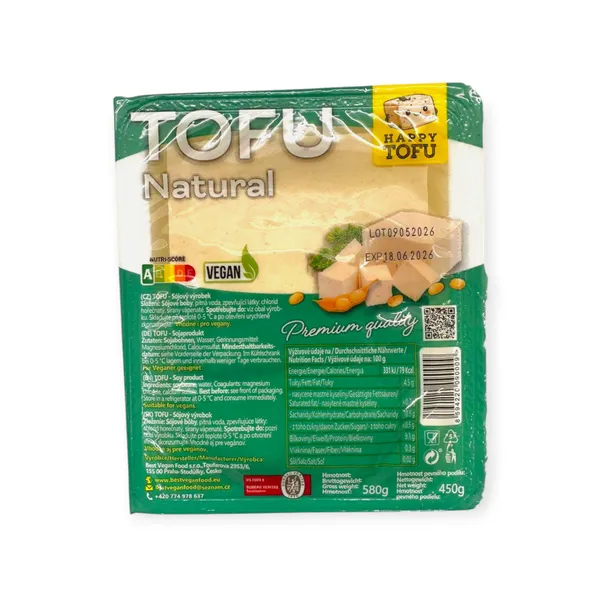 Bvf Tofu Natural Soft 18x450g