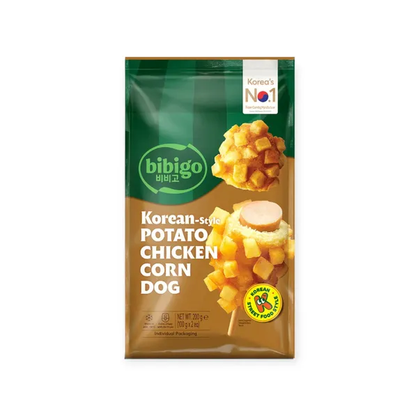 Corn Dogs Chicken & Potato Korean Style 2pcs 12x200g