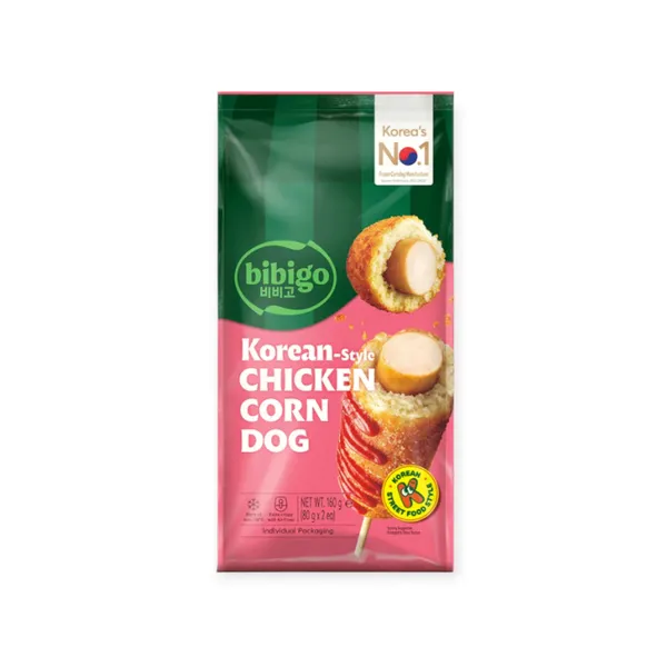 Corn Dogs Chicken Korean Style 2pcs Pink 12x160g