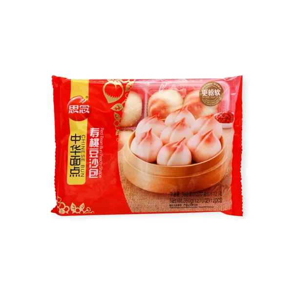 Bánh Bao Đào Tiên Nhân Đậu Đỏ (12 Cái) 24x360g