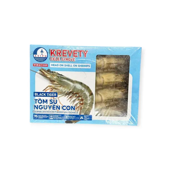 Whole Black Tiger Shrimp 6/8 10x1kg