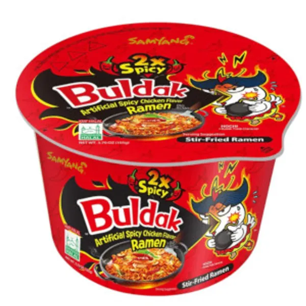 Mỳ Hàn Quốc Cay 2x Tô Lớn Màu Đỏ 16x105g