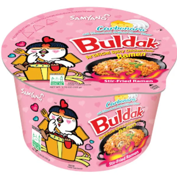 Mỳ Buldak Gà Hàn Quốc Carbonara Big Bowl 16x105g
