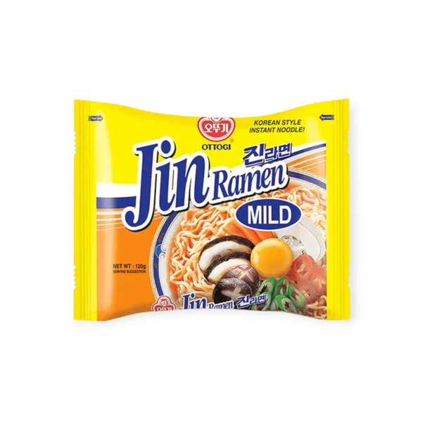 Mì Ăn Liền Jin Ramen Vị Cay Vừa 8x(5x120g)