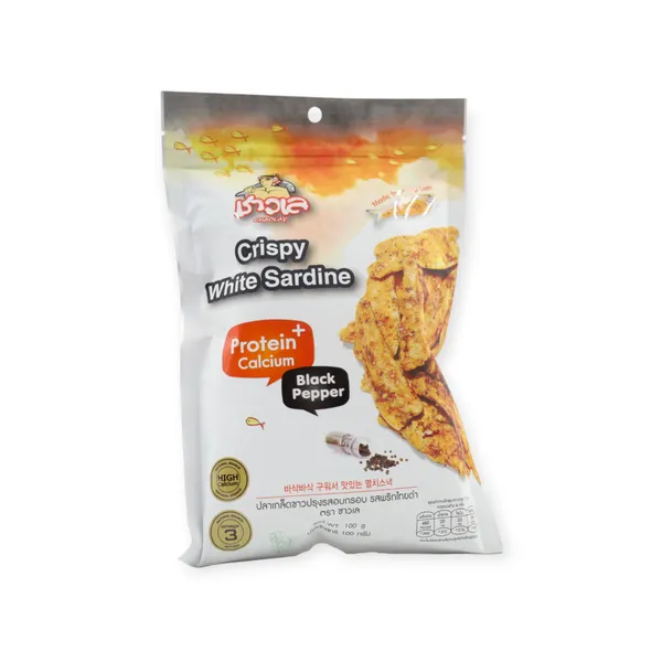 Crispy White Sardine Black Pepper Flavour 24x100g