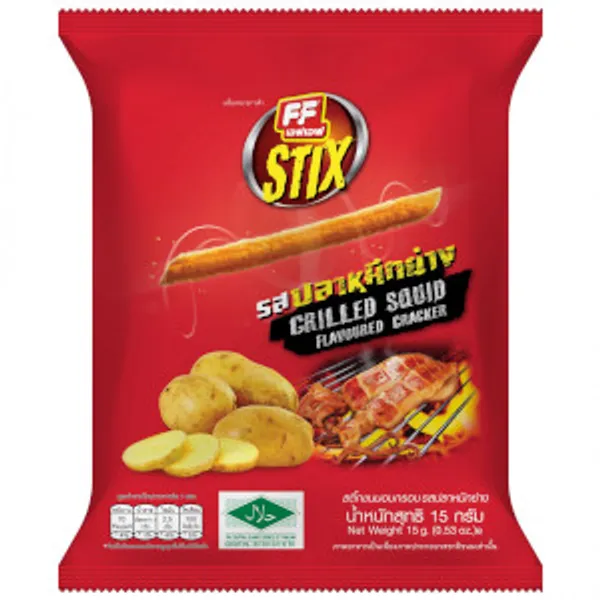 Stix Grilled Squid Flavoured Cracker 12x(3x65g)