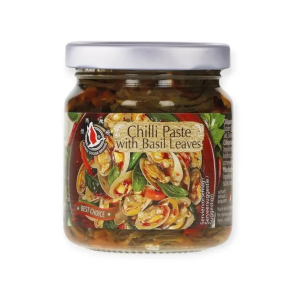 Chilli Paste with Basil Leaves 24x180g