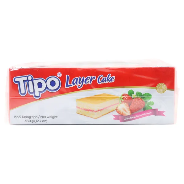 Bánh Bông Lan Tầng Kem Hương Dâu 12x360g