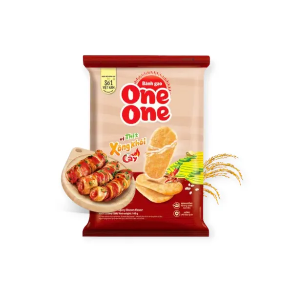 Bánh Gạo One One Vị Thịt Xông Khói Cay Kiểu Mexico Siêu Độc Đáo! 20x140g