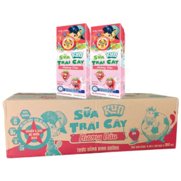 Kun Strawberry Flavor Yogurt Drink 48x180ml