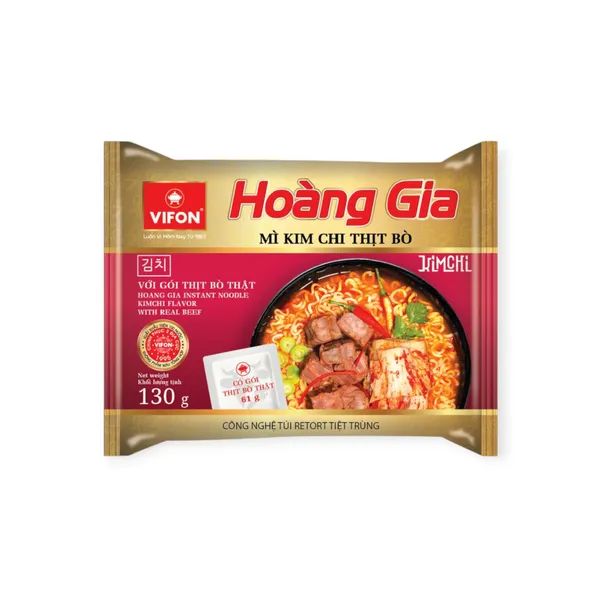 Mì Kim Chi Thịt Bò Hoàng Gia 18x130g