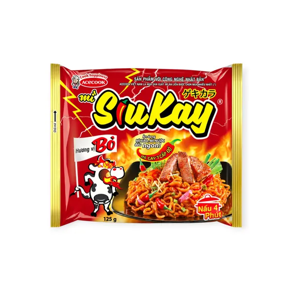Siu Kay Spicy Instant Noodles Beef Flavour